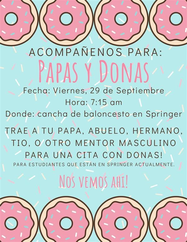  Flyer for Papas y Donas